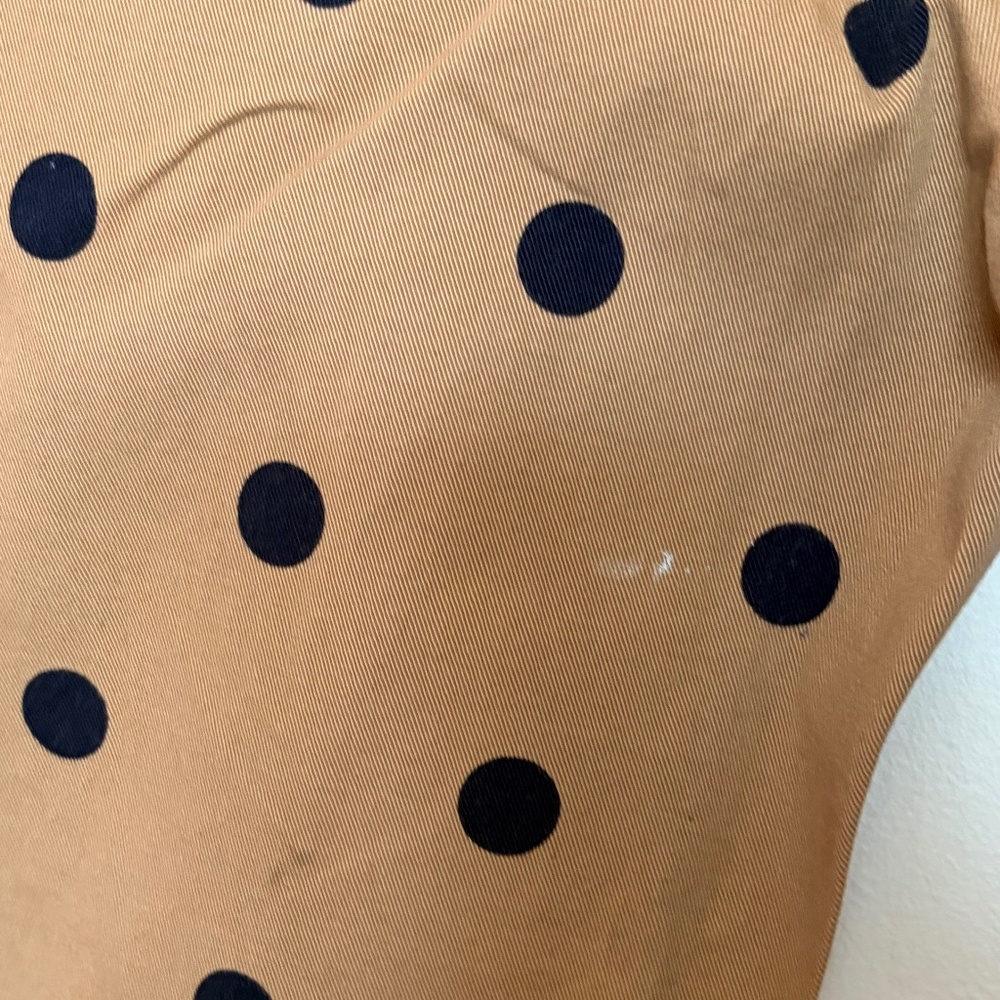 J.Crew High Rise Girlfriend Chino Polka-Dot Pants Sz 8 - Picture 14 of 15